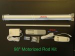 98" Remote Control Motorized Curtain Shade Rod CL338H2.5M